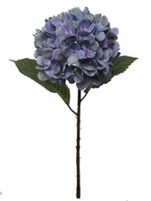Larksilk Blue Artificial Hydrangea 1 Stems   Realistic Faux Silk Flowers for ...