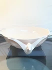 Vintage Pink Milk Glass Bowl W/Pheasant Feet-Jeanette Glass-1940  1 Beak Damaged