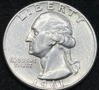 XF Silver 1961-P Washington Quarter with beautiful eye appeal! Must see