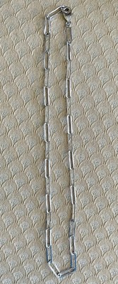 Bianca Milano Italy Paperclip Sterling Silver 925 Squared 4.9 Grams 18 