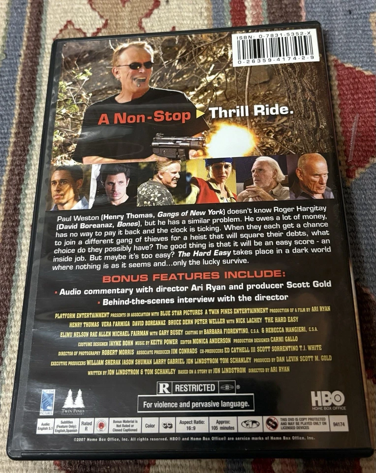 The Hard Easy DVD Henry Thomas  David Boreanaz  Gary Busey Buy2Get1Free - Image 2 of 2