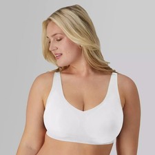 Bali Womens Comfort Revolution EasyLite Back Close Wirefree 3496 White XS NWT