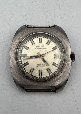 Anker Automatic 25 Rubis Hydro-Polyp Cal. 1451 Armbanduhr VINTAGE 1960 Datum