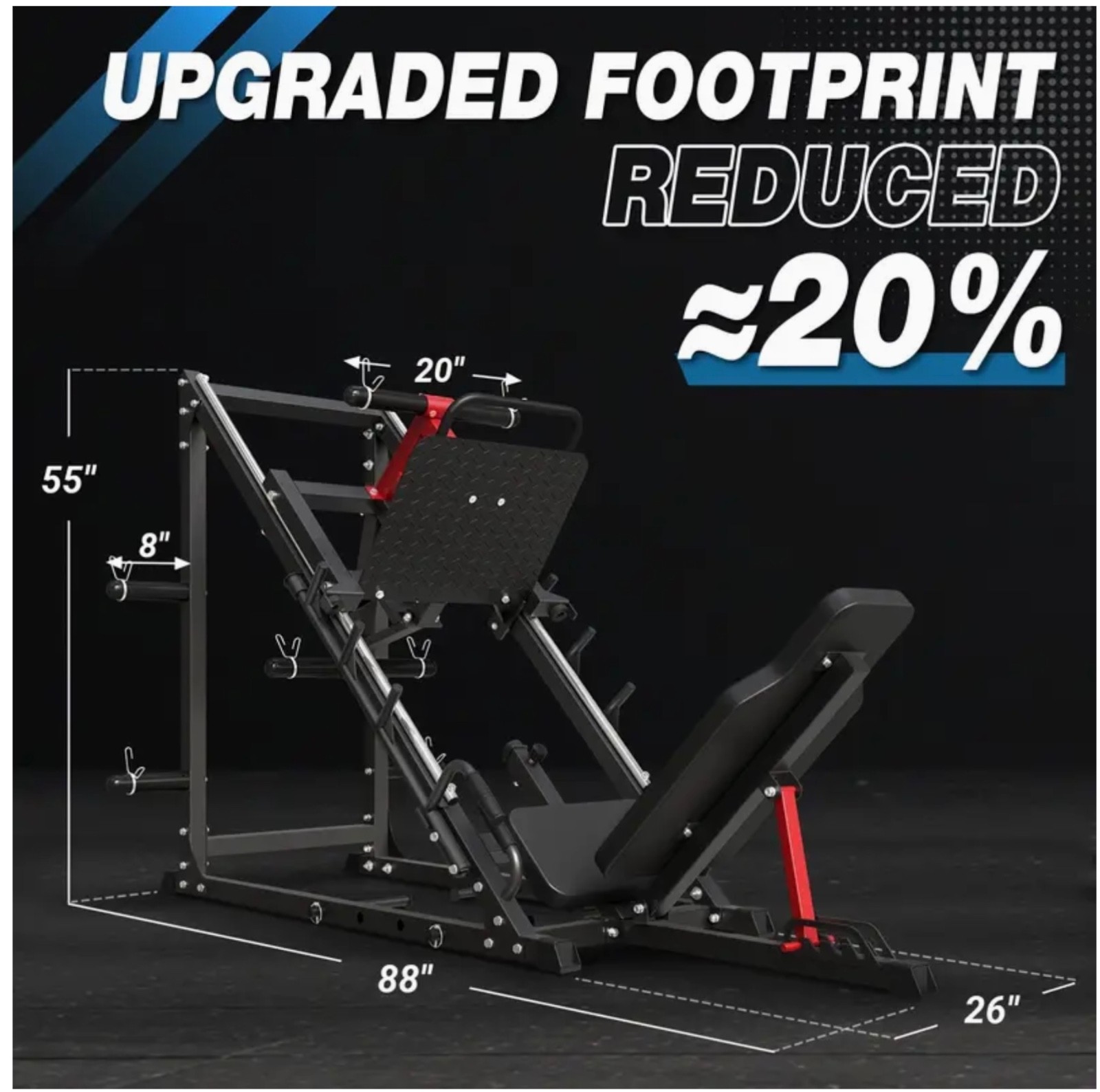 Adjustable Leg Press Machine Plate Loaded Home Gym Leg Training Squat Hack Sled