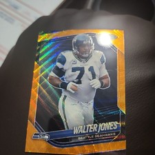 2025 Panini Prizm Black Walter Jones Seattle Seahawks #262 Orange Wave Prizm /60