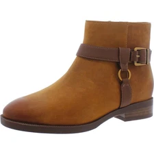 Vionic Womens Rhiannon Leather Ankle Water Repellant Booties Shoes BHFO 3350