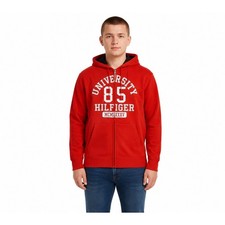 Tommy Hilfiger Boys Full-Zip Hoodie Sweatshirt - Size M 12/14 Orange