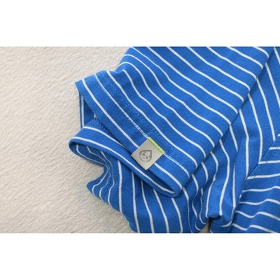 Tasc Performance Polo Shirt Mens XL Blue Striped Short Sleeve Stretch Excellent