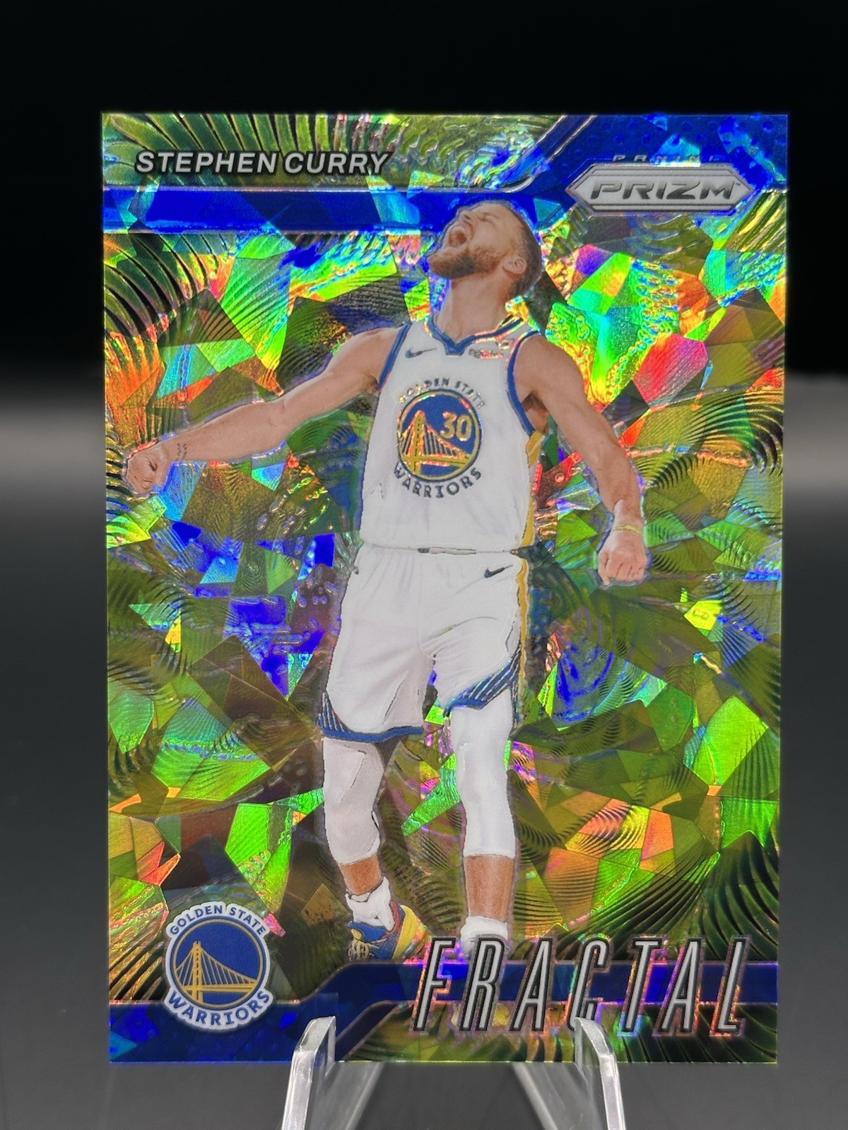 2024-25 Panini Prizm Stephen Curry #7 Fractal BLUE ICE  #053/125 WARRIORS