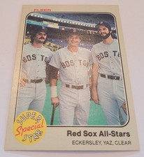 1983 Fleer #629 Carl Yastrzemski/Dennis Eckersley/Mark Clear Boston Red Sox