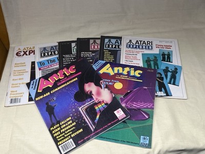 8 Back Issues Antic: The Atari Resource and Atari Explorer Magazines