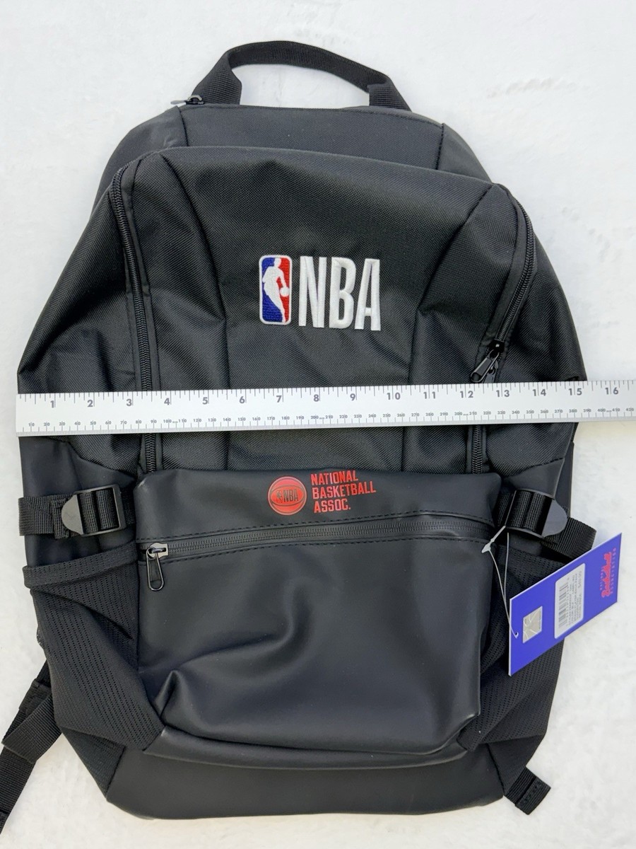 NBA Brand Player Basketball Backpack Black Embroidered Logo Side