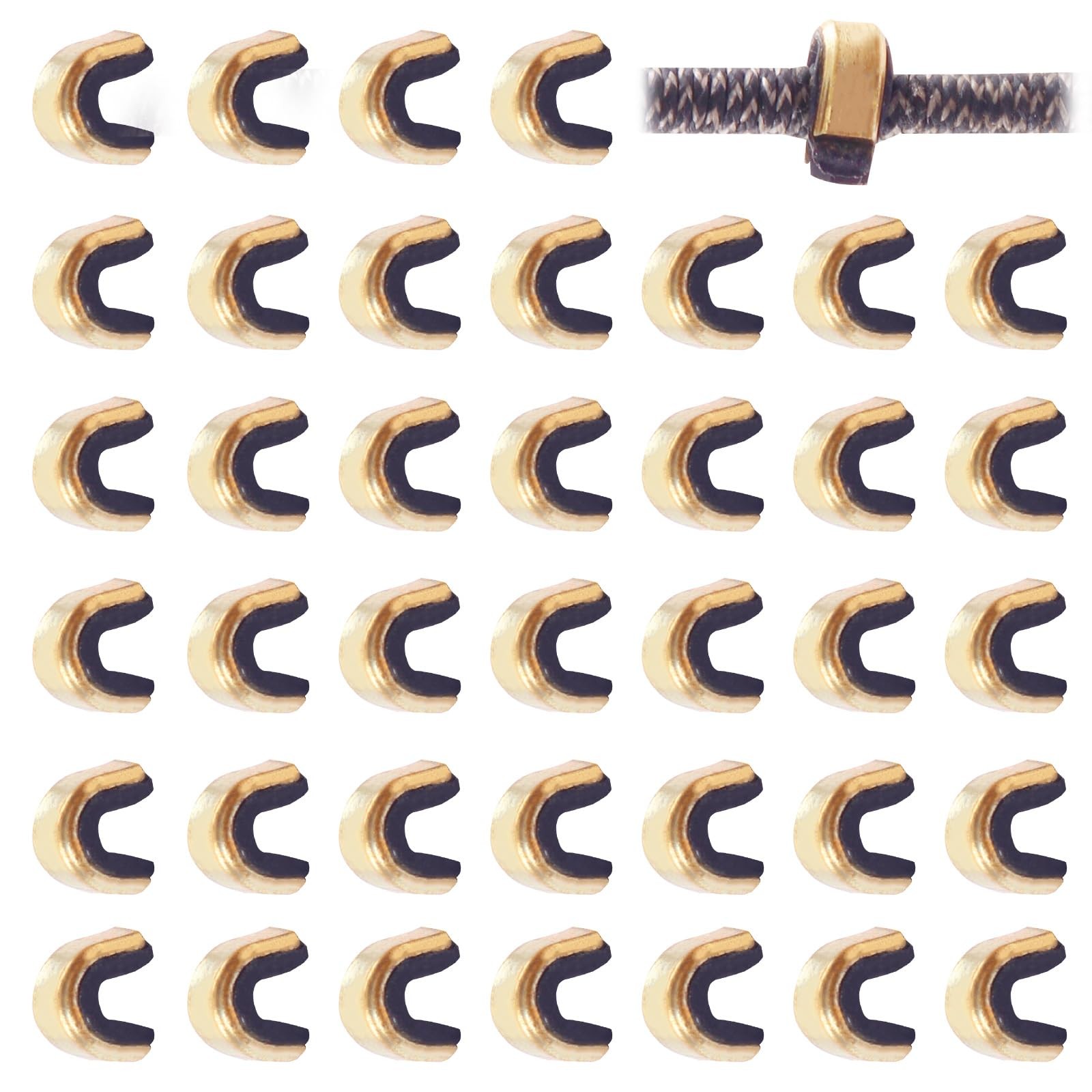 SPG Bow String Nock Points - 40 Packs Arrows Bowstring Nocking Point Set Arch...