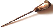 Antique Vintage Collectible Wood? Handle Tool with Angel Art on Handle