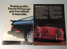 Lot 2 Porsche Dealer Brochures 944 Turbo 1985 356 Speedster 1986 Vtg Creased