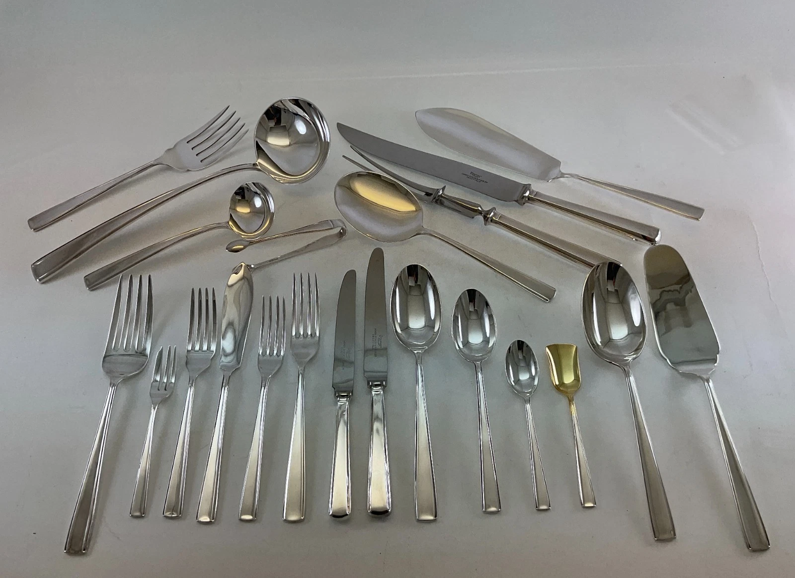 Silver Complete Cutlery Set for 12, including Fish & Serving Pieces 144 pcs