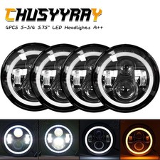 4PC 5 3/4" 5.75" LED Headlights Hi/Lo Beam With DRL For Chevy Chevelle 1965-1970
