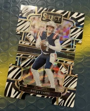 2023 Panini Select #67 Bailey Zappe Zebra Prizm Die-Cut SSP
