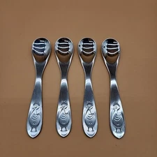 Set of 4 Vintage MCM Egg Spoons Chickens Marked Hoffritz, West Germany Excellent