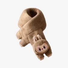 Authentic Warm Fluffy Holiday Series Labubu POP LAND  Exclusive Plush Scarf