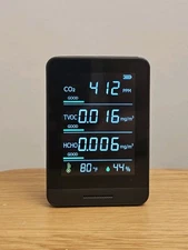 Air Quality Monitor, Indoor Air Quality Detects CO2, HCHO, Temperature, TVOC