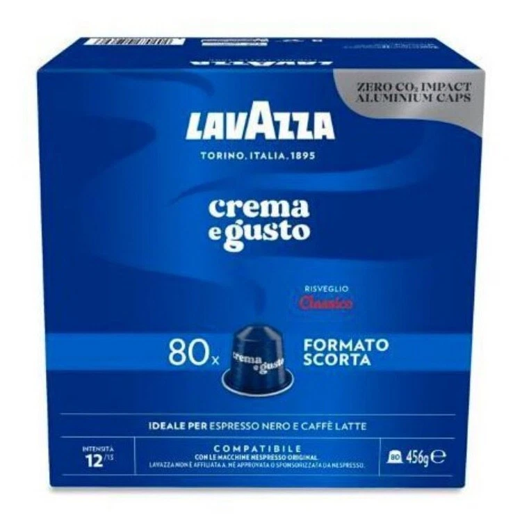 80 100 160 200 240 320 Capsule Caffè Lavazza Alluminio Crema e Gusto x NESPRESSO
