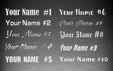 Custom Personalized Vinyl Lettering Name Decal Sticker Car Window Tumbler Flask