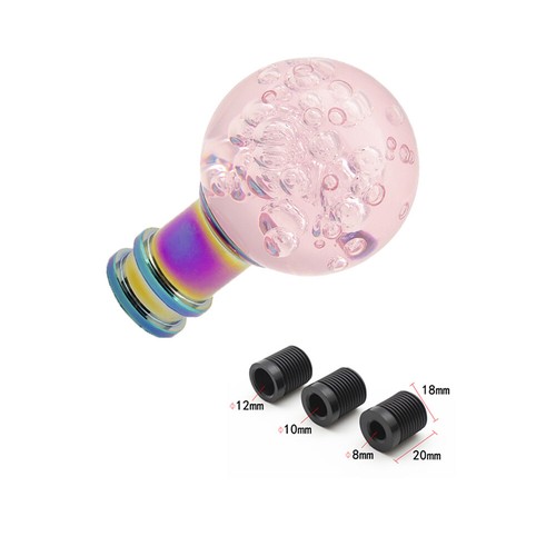 Pink Acrylic Bubble Style Car Manual Shift Knob Gear Shifter Lever Stick Head - Picture 5 of 9