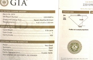 GIA-loose-certified-56ct-VS2-I-princess-diamond-vintage-estate-antique