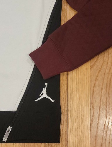 Nike Air Jordan Girls Jumpman Logo Sweatshirt White/Wine/Black 453881 782 Size L - Picture 5 of 7