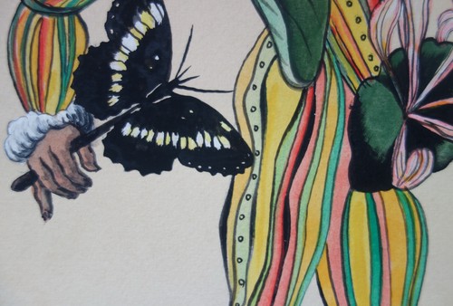 Rare fine unique painting, surreal butterflies, signed Salvador Dali, w COA - Picture 11 of 12