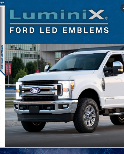 Luz de rejilla con emblema LED blanca Putco Luminix para Ford F250 F350 17-19 con cámara - Imagen 8 de 8