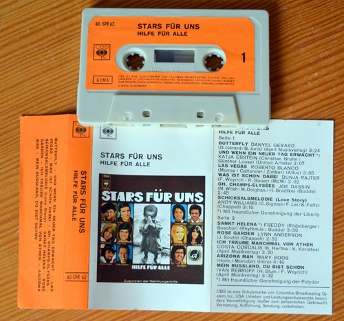 Musikkassette STARS FÜR UNS (CBS) Danyel Gerard, Dunja Rajter, Joe Dassin, MC - Picture 2 of 2