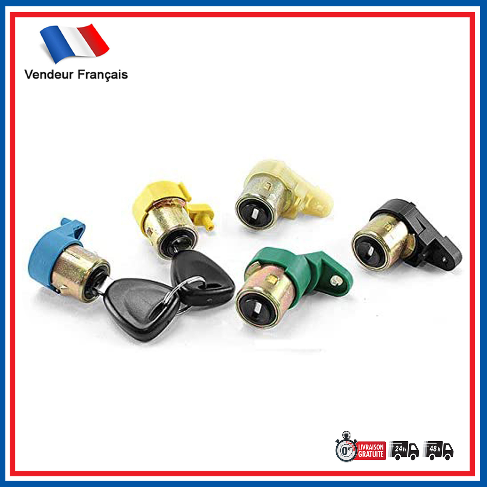Kit barillets de porte Kangoo pour réparer une serrure bloquée ou forcée
