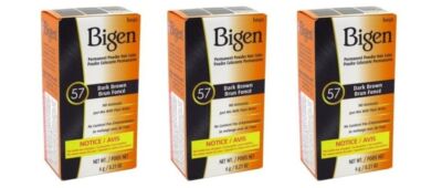 BL Bigen Powder Hair Color #57 Dark Brown 0.21oz X 3 Counts