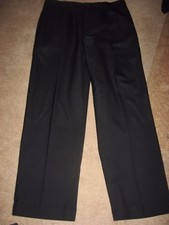 Mens Black CHAPS Lined Wool Dress Pants 36 x 31