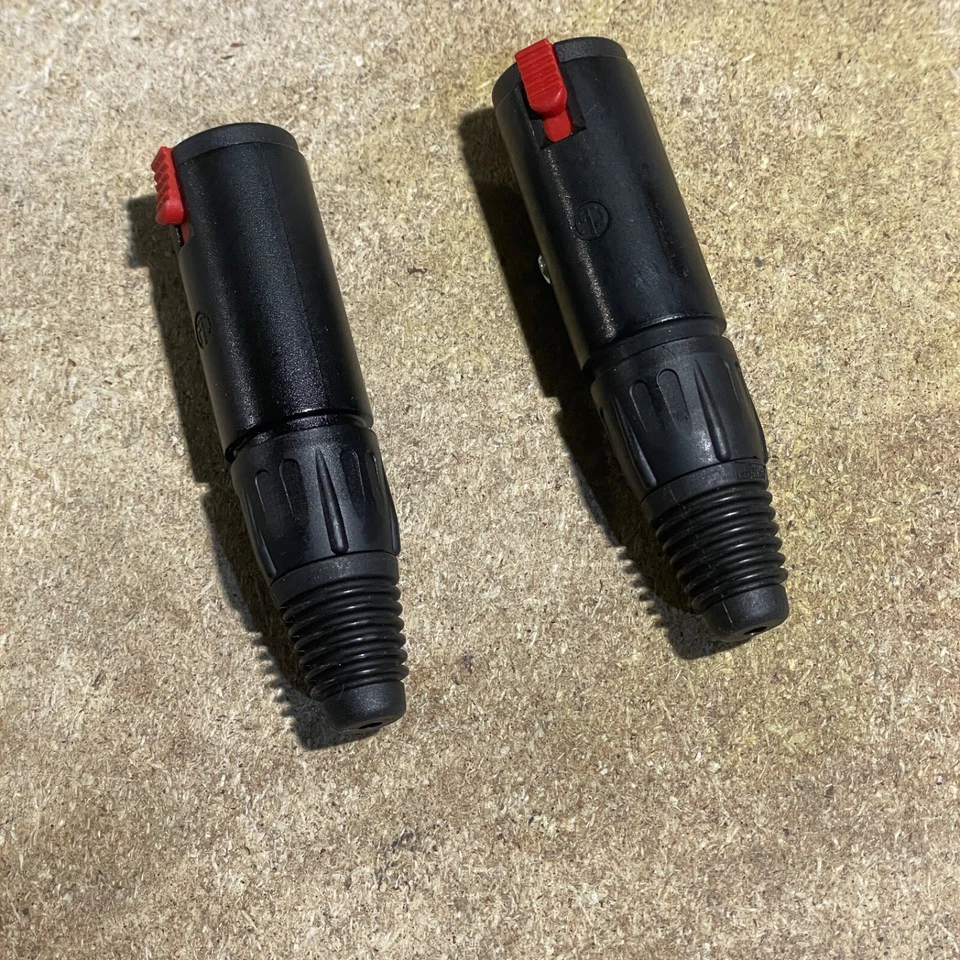 2x Neutrik NJ3FC6-BAG Female Locking 1/4" 6.35mm TRS Stereo Jack Socket Black - Image 2 of 2