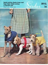 Vintage KNITTING PATTERN Dog Coat 3 Styles Of Coat In 3 Sizes whippet 47