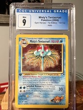 Pokemon Misty's Tentacruel Gym Heroes 1st Edition Holo Rare #10 CGC 9 Mint