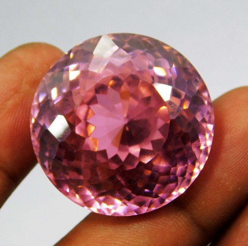 Natural 188.00 Ct Cambodian Pink Zircon Round Cut Loose Gemstone " CERTIFIED " - Picture 5 of 7