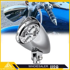 Chrome Motorcycle Bullet Headlight Assy For Harley Bobber Chopper Dyna 883 1200