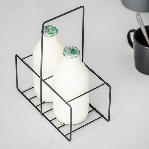 2 Milk Bottle Holder Tidy Crate Rack Carry Carrier Doorstep Store Jug Caddy Pint - Picture 10 of 12