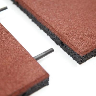 RevTime Easy DIY Interlocked Outdoor Rubber Tiles 20''x20'', for Playground