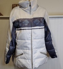 Vintage Womens 1st Down Goose Down Puffer Winter Ski Jacket Coat Size Xl