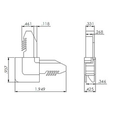 A pair of 10383 L & R WHITE Window Screen Corners 10383 L&R WHITE