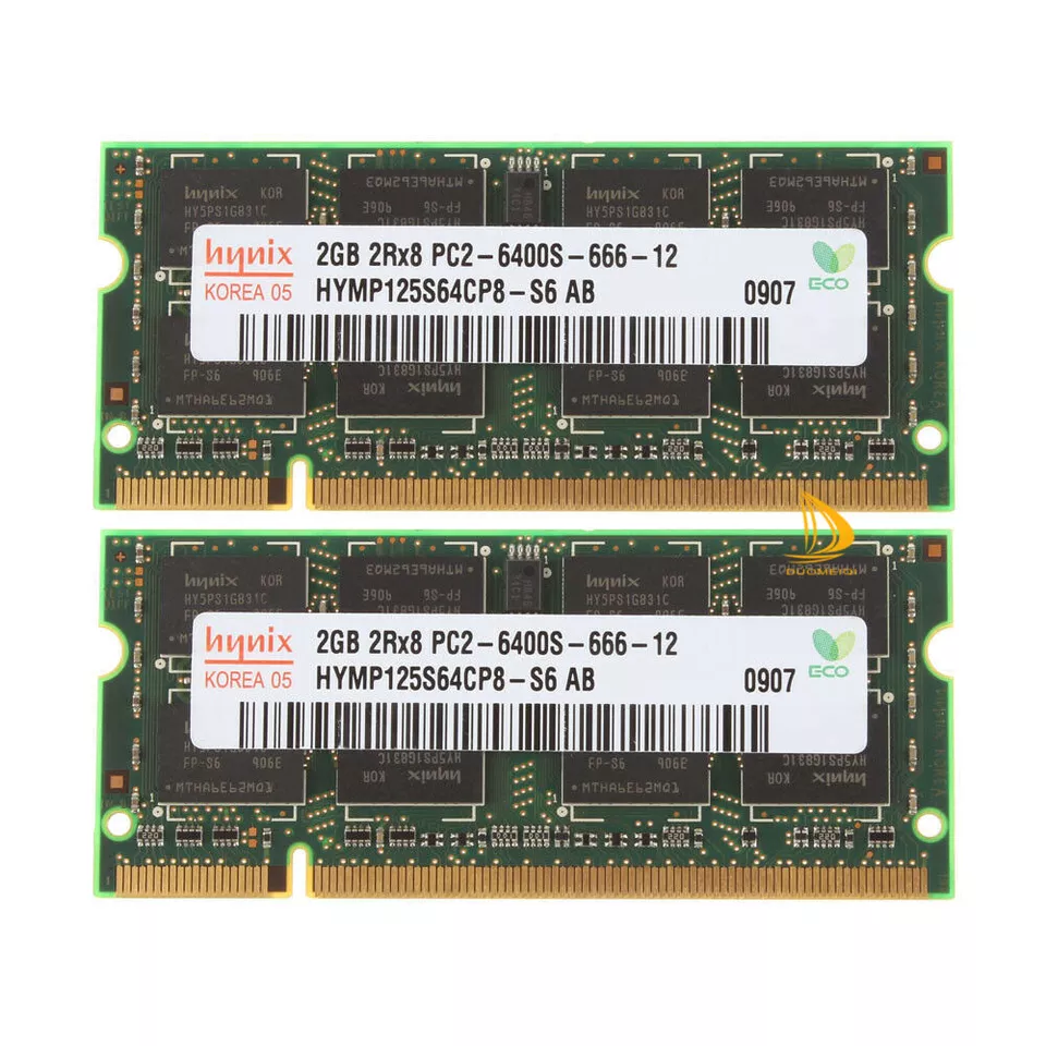 Hynix 8GB 4GB 2GB 2RX8 DDR2 800MHz PC2-6400S SODIMM Laptop RAM-Memory 200Pin lot - Image 3 of 4