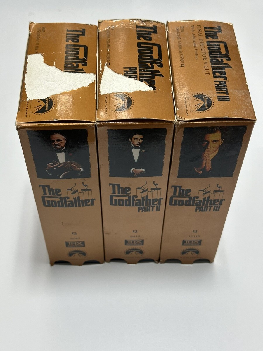 THE GODFATHER Trilogy Collection VHS Parts 1, 2, 3, - 6-Tape