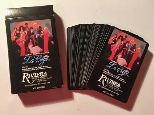VINTAGE LAS VEGAS RIVIERA LA CAGE PLAYING CARDS - Norbert Aleman EXCELLENT CARDS - Picture 5 of 6