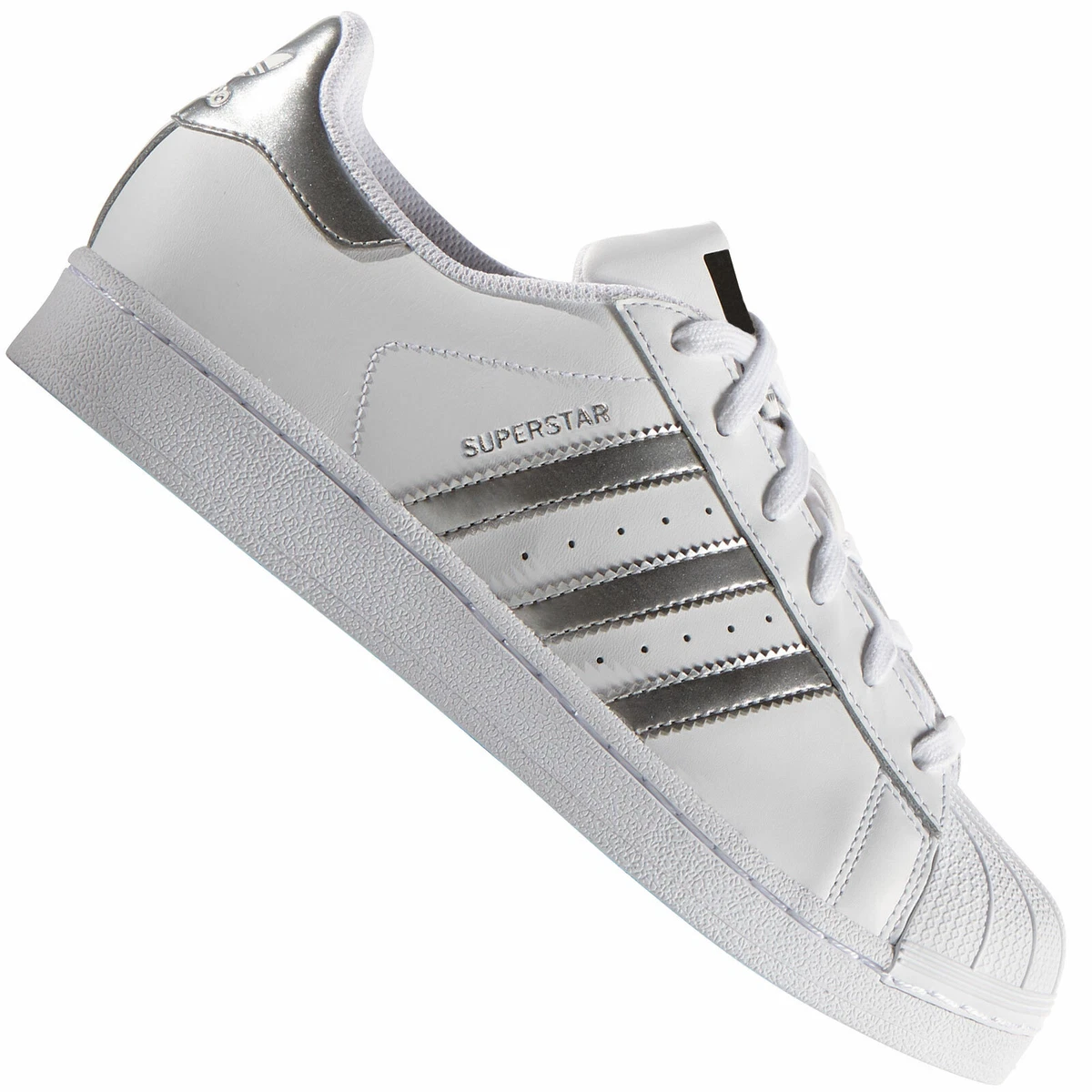 idioma jamón Intervenir adidas Originals Superstar Sneaker Turnschuhe Schuhe AQ3091 Weiß/Silber |  eBay