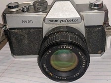 Mamiya/Sekor 500 DTL 35mm Screw Mount Camera With Lens And Large Lens For Parts
